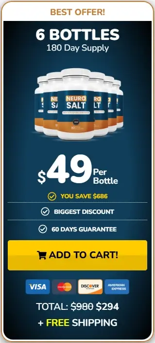 NeuroSalt 6-bottle supply package - best value
